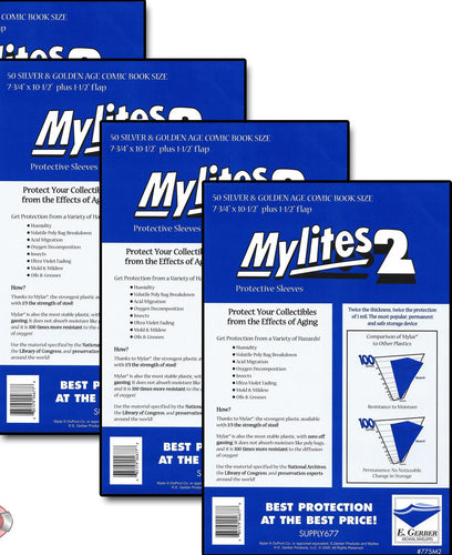 200 E. GERBER GOLDEN SILVER MYLAR