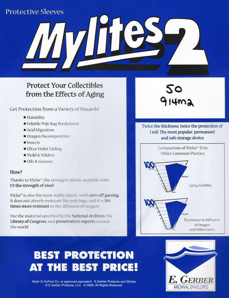 50 E. GERBER GRADED MYLAR 914M2